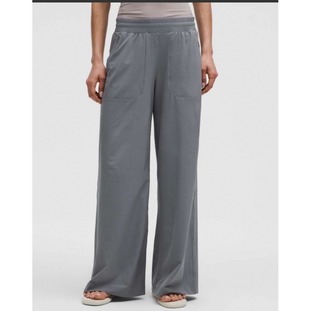Lululemon Swift Mid-Rise Wide-Leg Pant Solar Grey W5FFBS Size 12